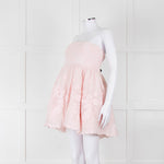 LoveShackFancy Pale Pink Ballerina Style Strapless Mini Dress
