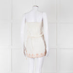 Melissa Odabash Cream Orange Embroidered Strapless Sun Dress