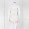 Melissa Odabash Cream Orange Embroidered Strapless Sun Dress