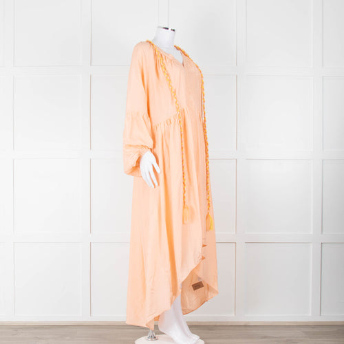 Fortela Pale Peach Oversized Silk Dress