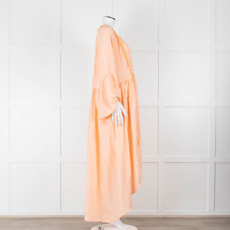 Fortela Pale Peach Oversized Silk Dress