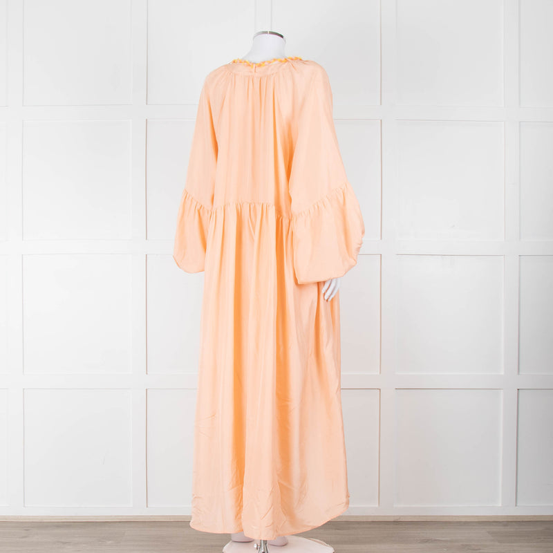 Fortela Pale Peach Oversized Silk Dress