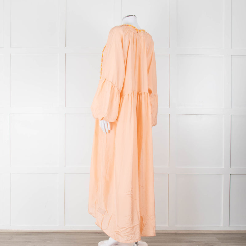 Fortela Pale Peach Oversized Silk Dress