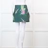 Marni Green Leaf Print A Line Mini Skirt