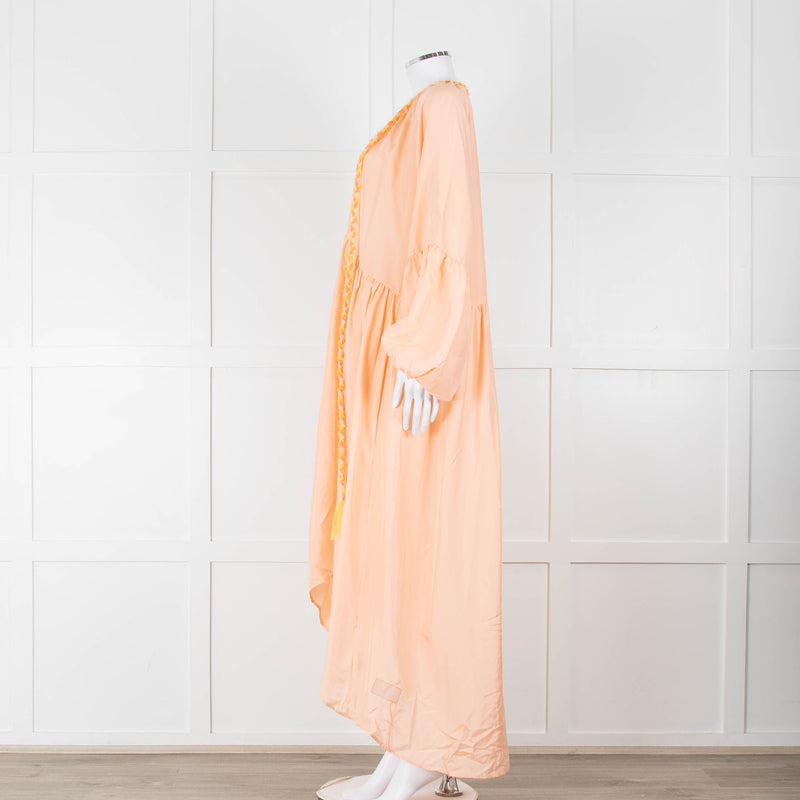 Fortela Pale Peach Oversized Silk Dress