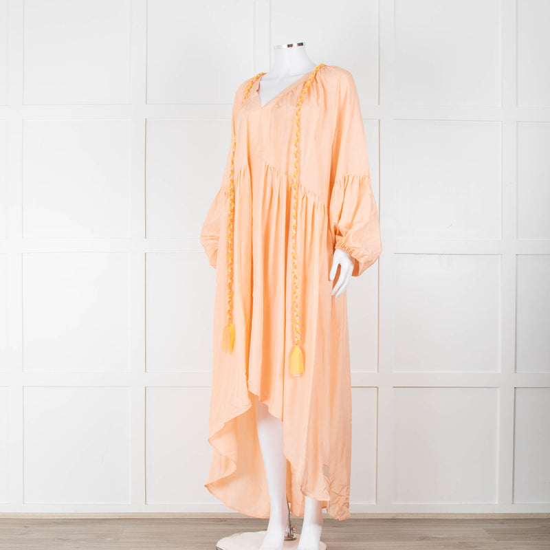Fortela Pale Peach Oversized Silk Dress