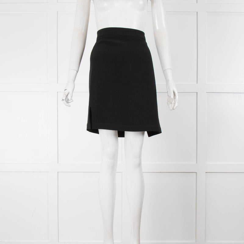 Raey Black Open Side Detail Mini Skirt