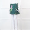 Marni Green Leaf Print A Line Mini Skirt