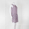 Ridley Purple Blue Floral Silk Sleeveless Playsuit
