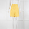 Weekend Max Mara Yellow Cotton Linen Mix Shorts