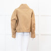 Ganni Beige Heavy Twill Wide Collard Jacket
