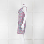 Ridley Purple Blue Floral Silk Sleeveless Playsuit