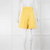 Weekend Max Mara Yellow Cotton Linen Mix Shorts