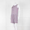 Ridley Purple Blue Floral Silk Sleeveless Playsuit