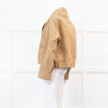 Ganni Beige Heavy Twill Wide Collard Jacket