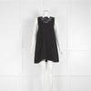 Prada Black Embroidered Cady Sleeveless Mini Dress