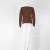 L'Agence Brown Knitted Wrap Jumper