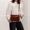 Dries Van Noten Brown Leather Flap Bag