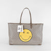Anya Hindmarch I am a Plastic Bag Wink Zipped Pebble Tote Recycled Canvas