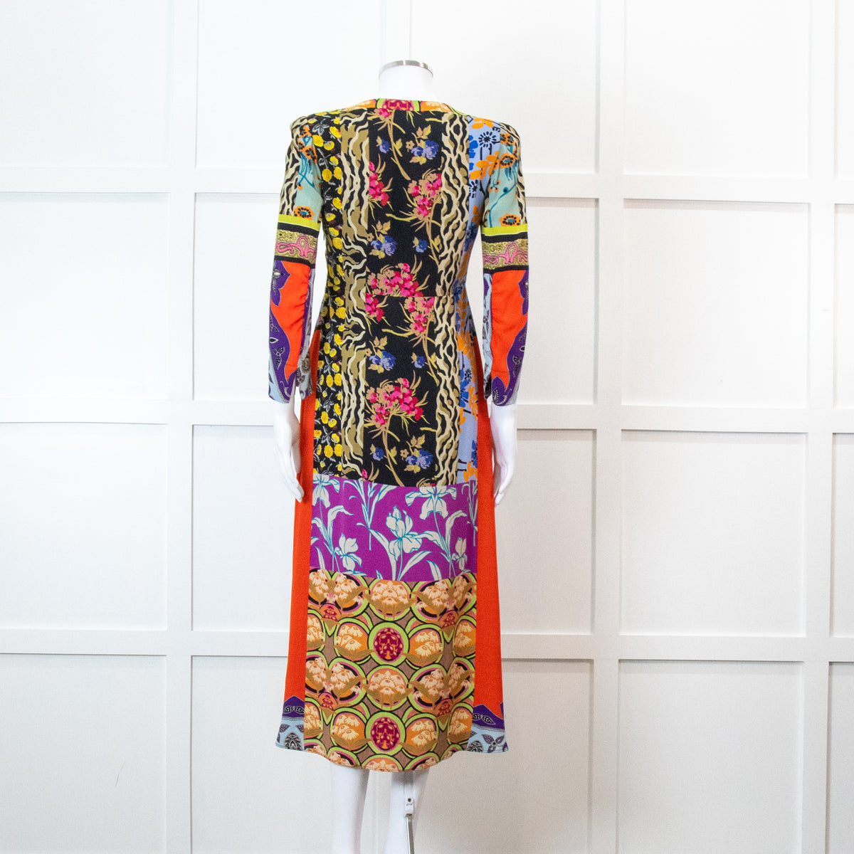 Etro Multi Colour Floral Red Side Panel Dress