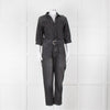 Ba&sh Black Denim Belted Jumpsuit
