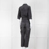 Ba&sh Black Denim Belted Jumpsuit