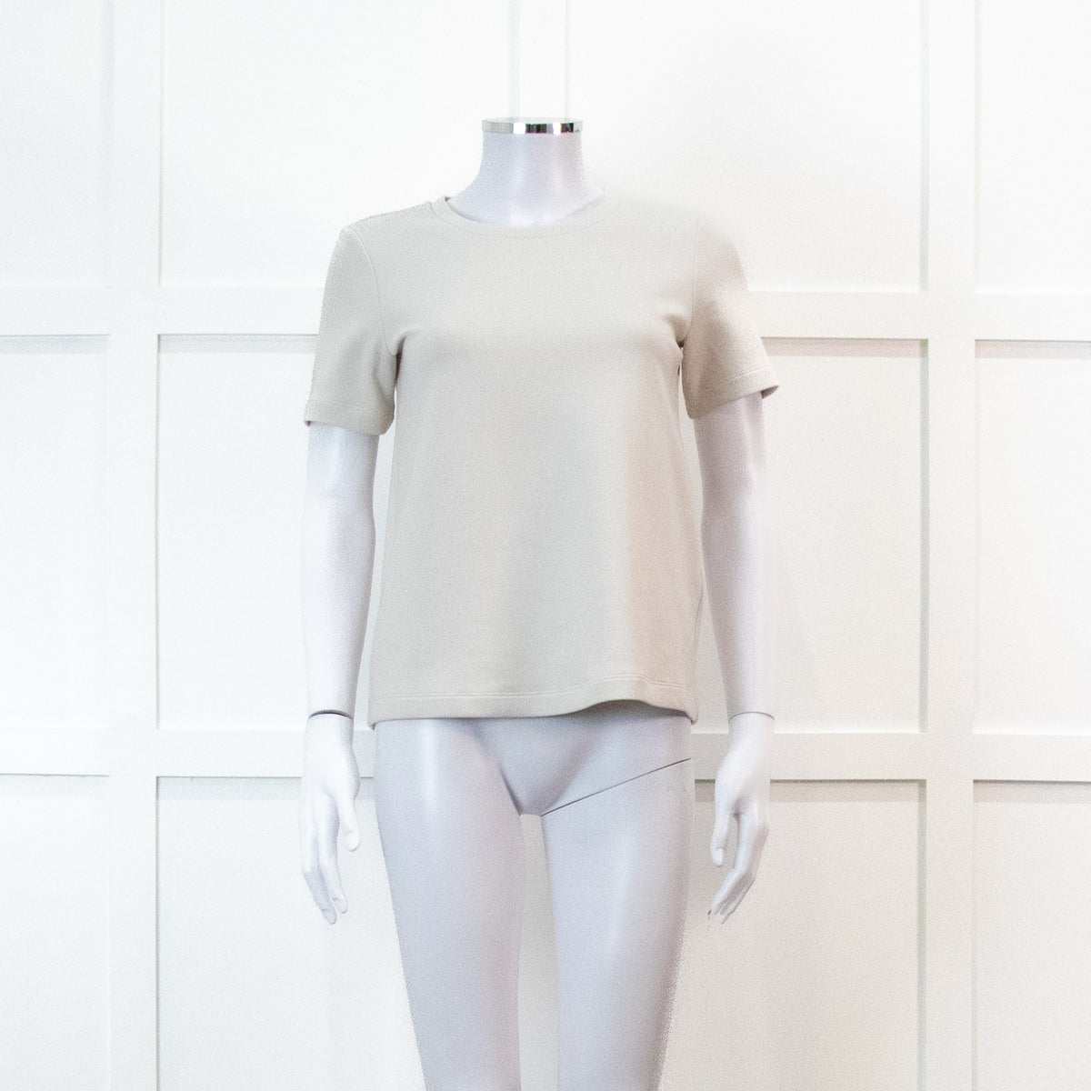 S Max Mara Cream Heavy Cotton T Shirt