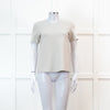 S Max Mara Cream Heavy Cotton T Shirt