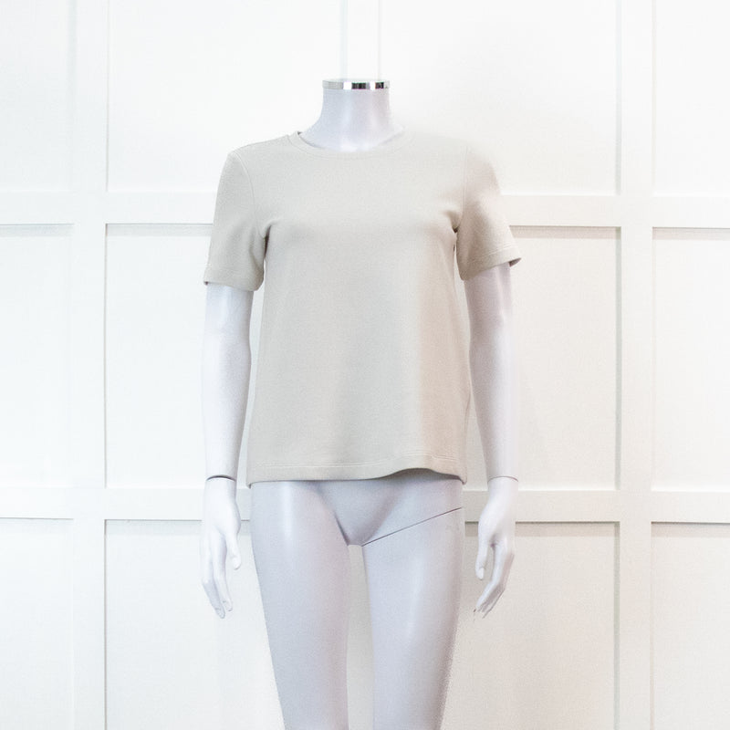 S Max Mara Cream Heavy Cotton T Shirt