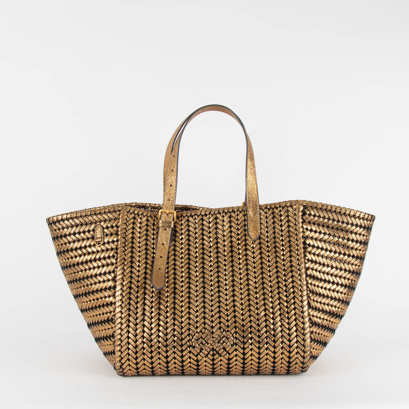Anya Hindmarch Neeson Square Metallic Bronze Tote