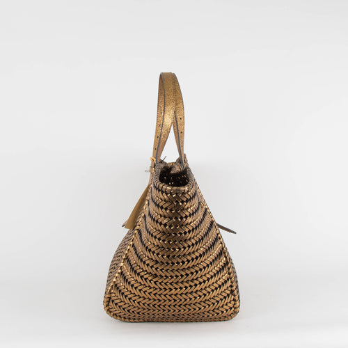 Anya Hindmarch Neeson Square Metallic Bronze Tote