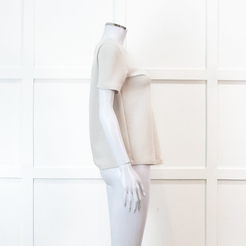 S Max Mara Cream Heavy Cotton T Shirt