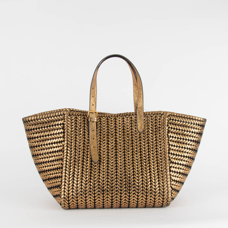 Anya Hindmarch Neeson Square Metallic Bronze Tote