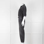 Ba&sh Black Denim Belted Jumpsuit