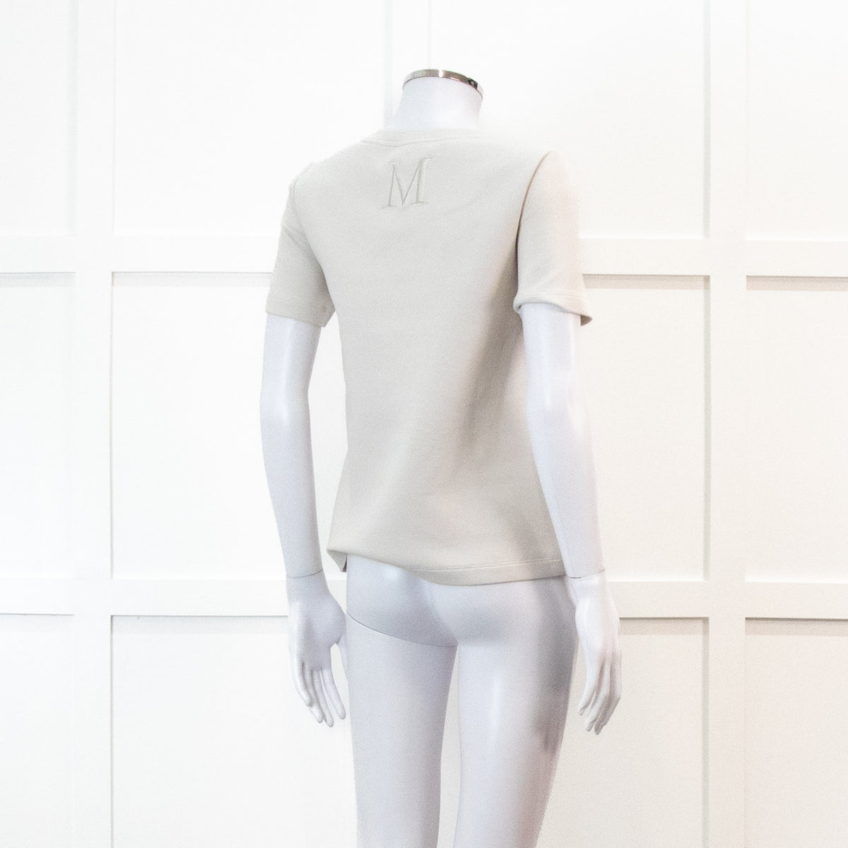 S Max Mara Cream Heavy Cotton T Shirt