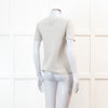 S Max Mara Cream Heavy Cotton T Shirt