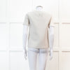 S Max Mara Cream Heavy Cotton T Shirt
