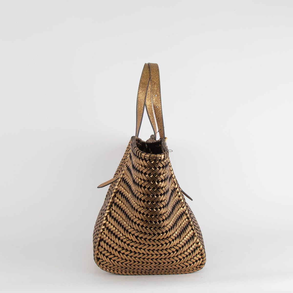 Anya Hindmarch Neeson Square Metallic Bronze Tote