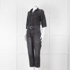Ba&sh Black Denim Belted Jumpsuit