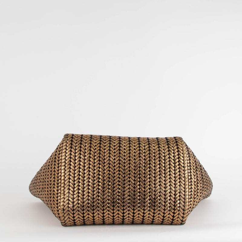 Anya Hindmarch Neeson Square Metallic Bronze Tote