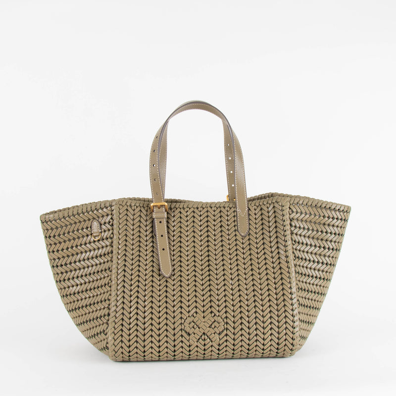 Anya Hindmarch Neeson Khaki Square Leather Tote