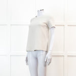 S Max Mara Cream Heavy Cotton T Shirt