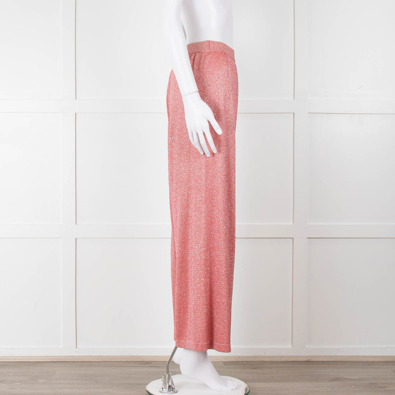 Missoni Coral Silver Lurex Wide Trousers