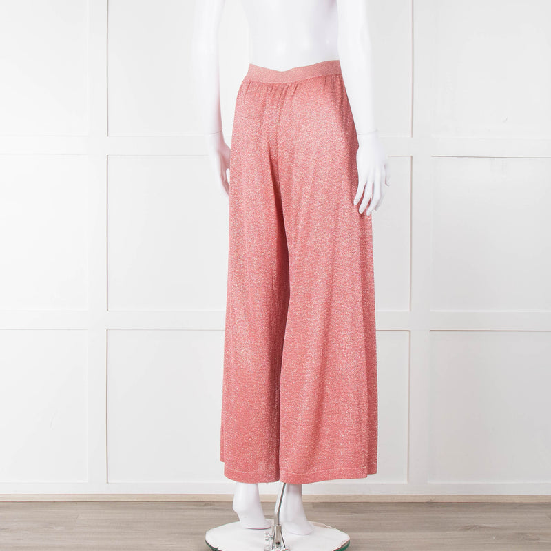 Missoni Coral Silver Lurex Wide Trousers