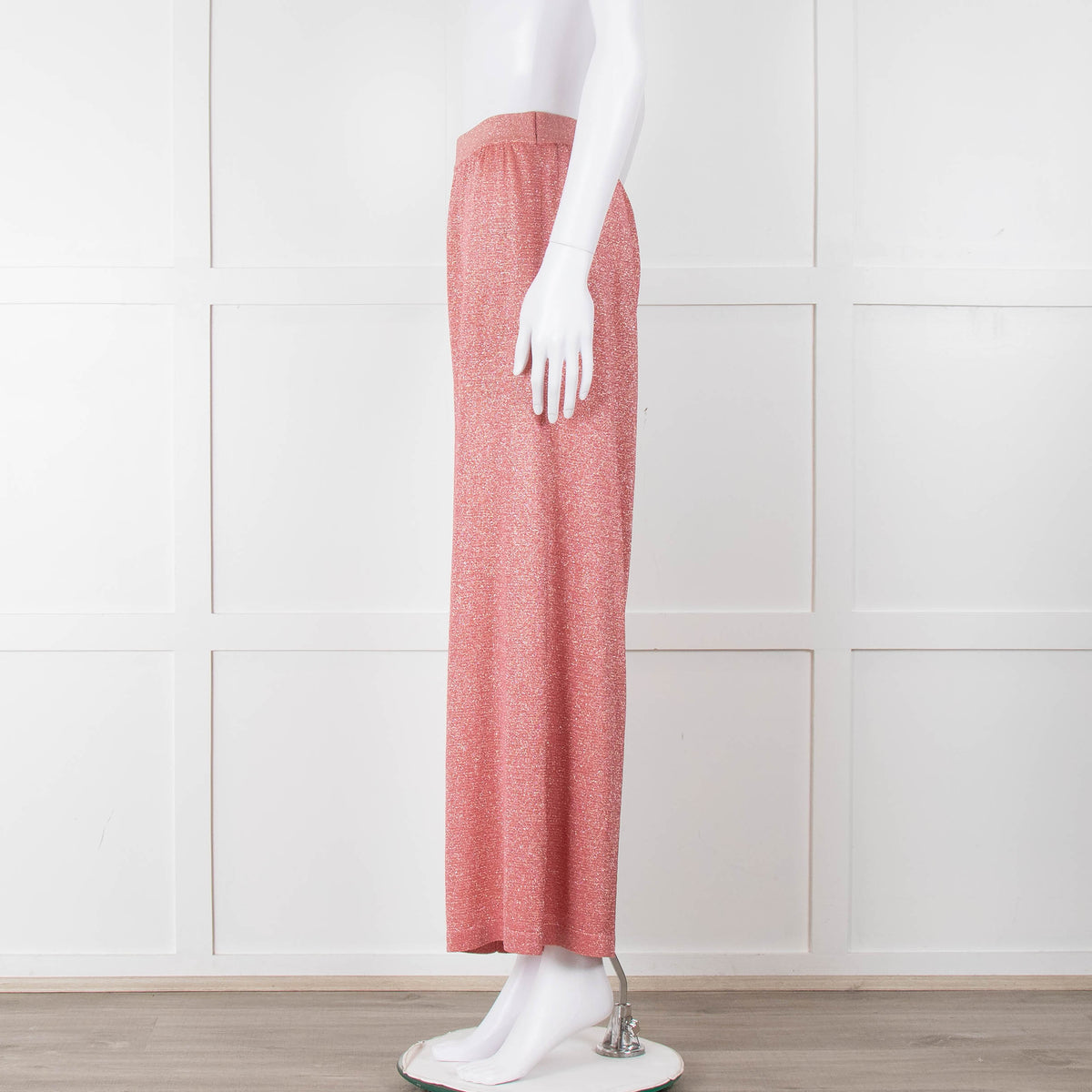 Missoni Coral Silver Lurex Wide Trousers