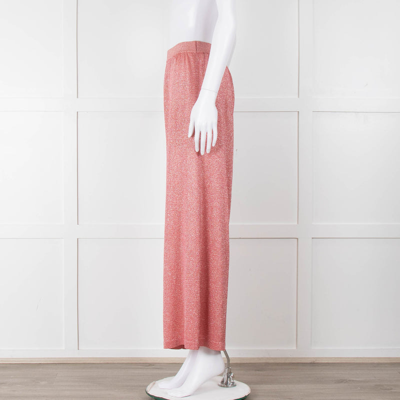 Missoni Coral Silver Lurex Wide Trousers