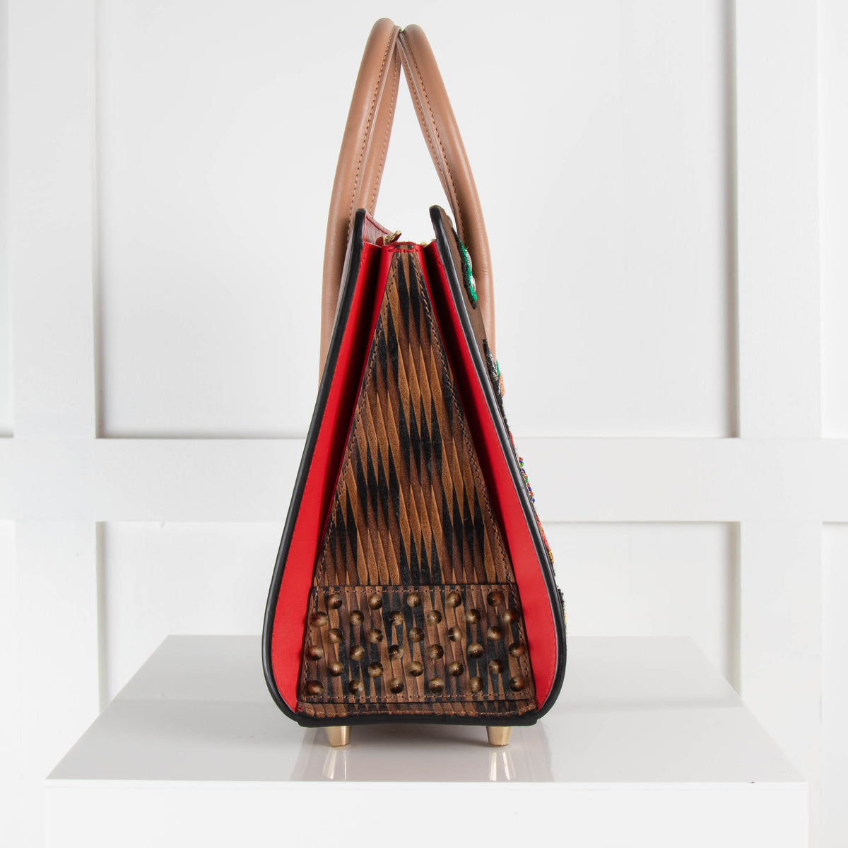 Christian Louboutin Brown Nubuck Paloma Patch Bag