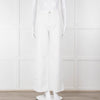 Shaft White High Waisted Wide Trousers