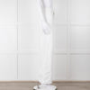 Shaft White High Waisted Wide Trousers