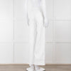 Shaft White High Waisted Wide Trousers